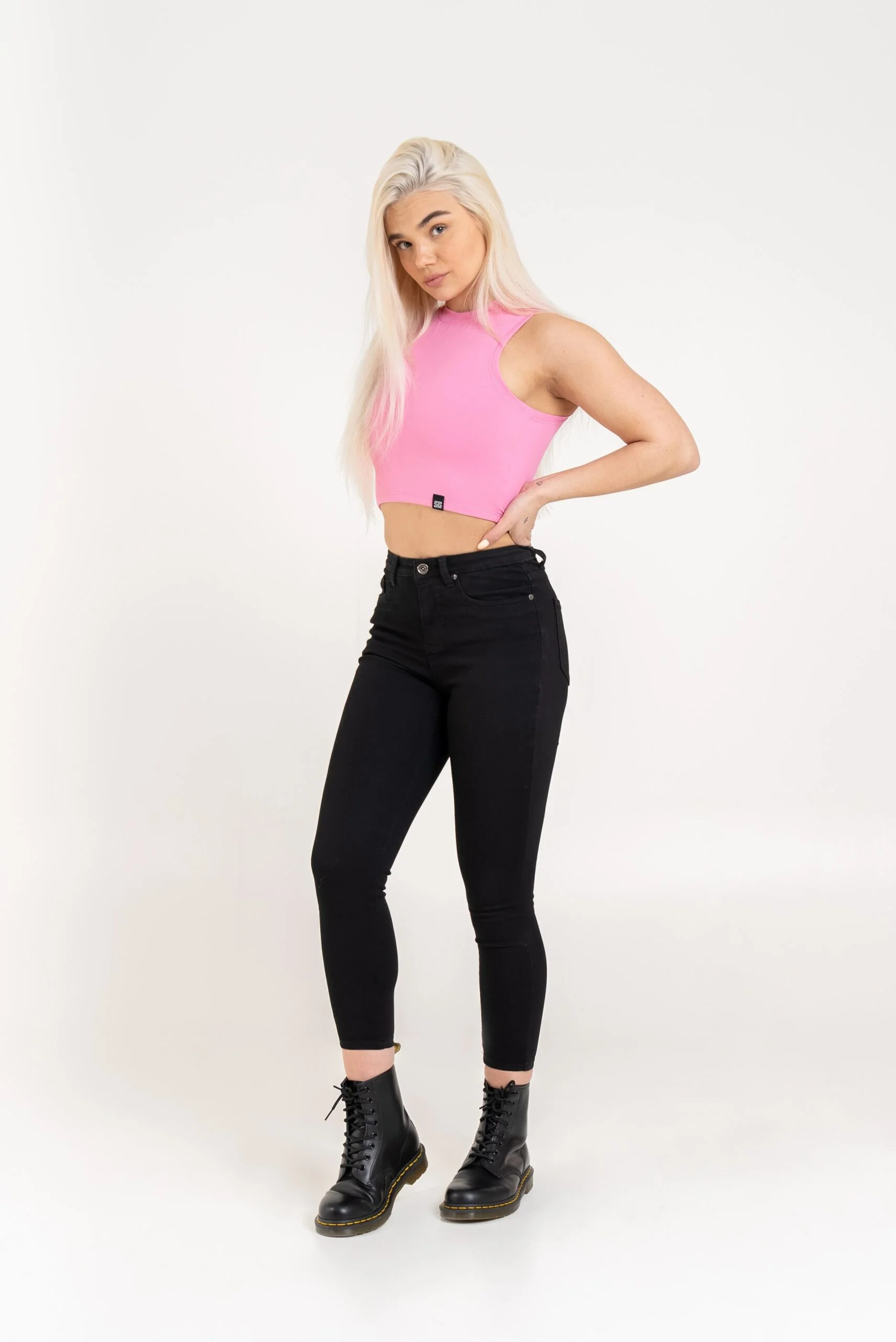 Fancy highneck toppi pinkki - Image 2