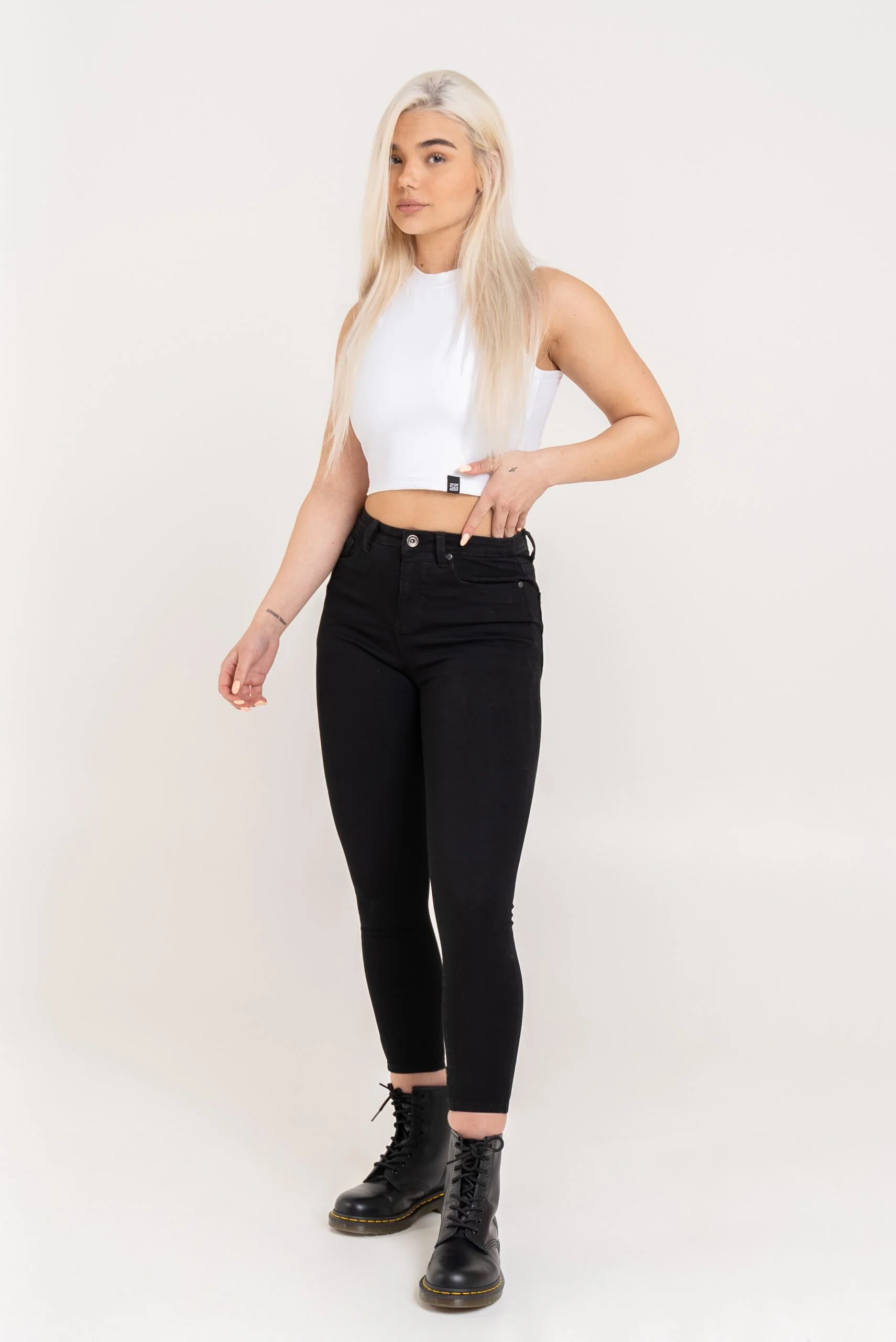 Fancy highneck toppi valkoinen - Image 2