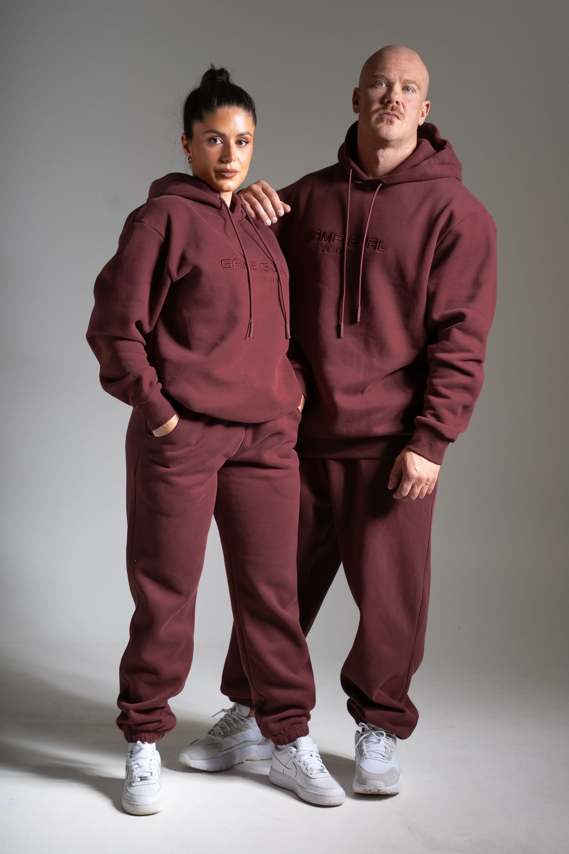 Heavy oversize huppari viininpunainen - Image 2