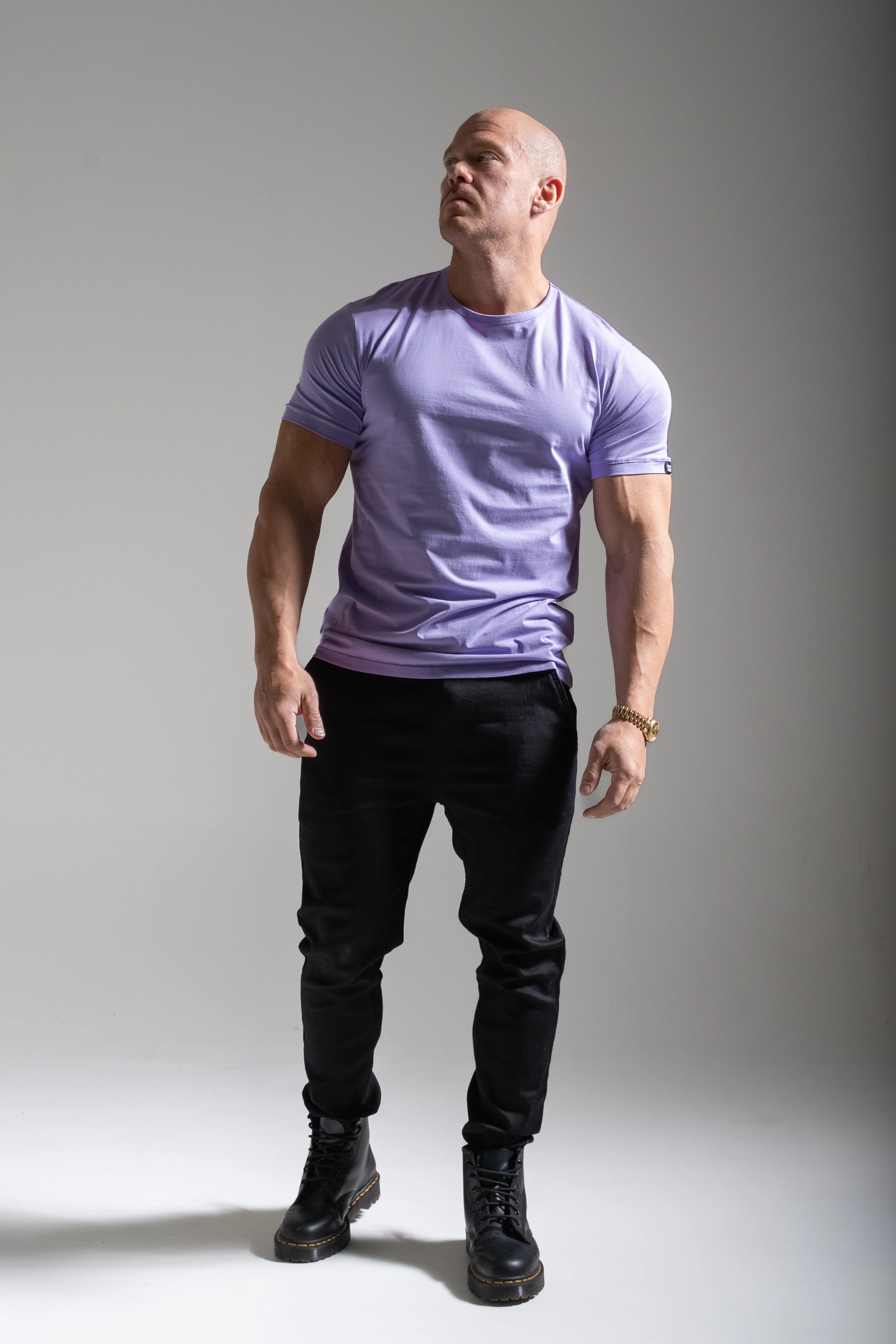 Miesten Basic o-neck t-paita laventeli - Image 2
