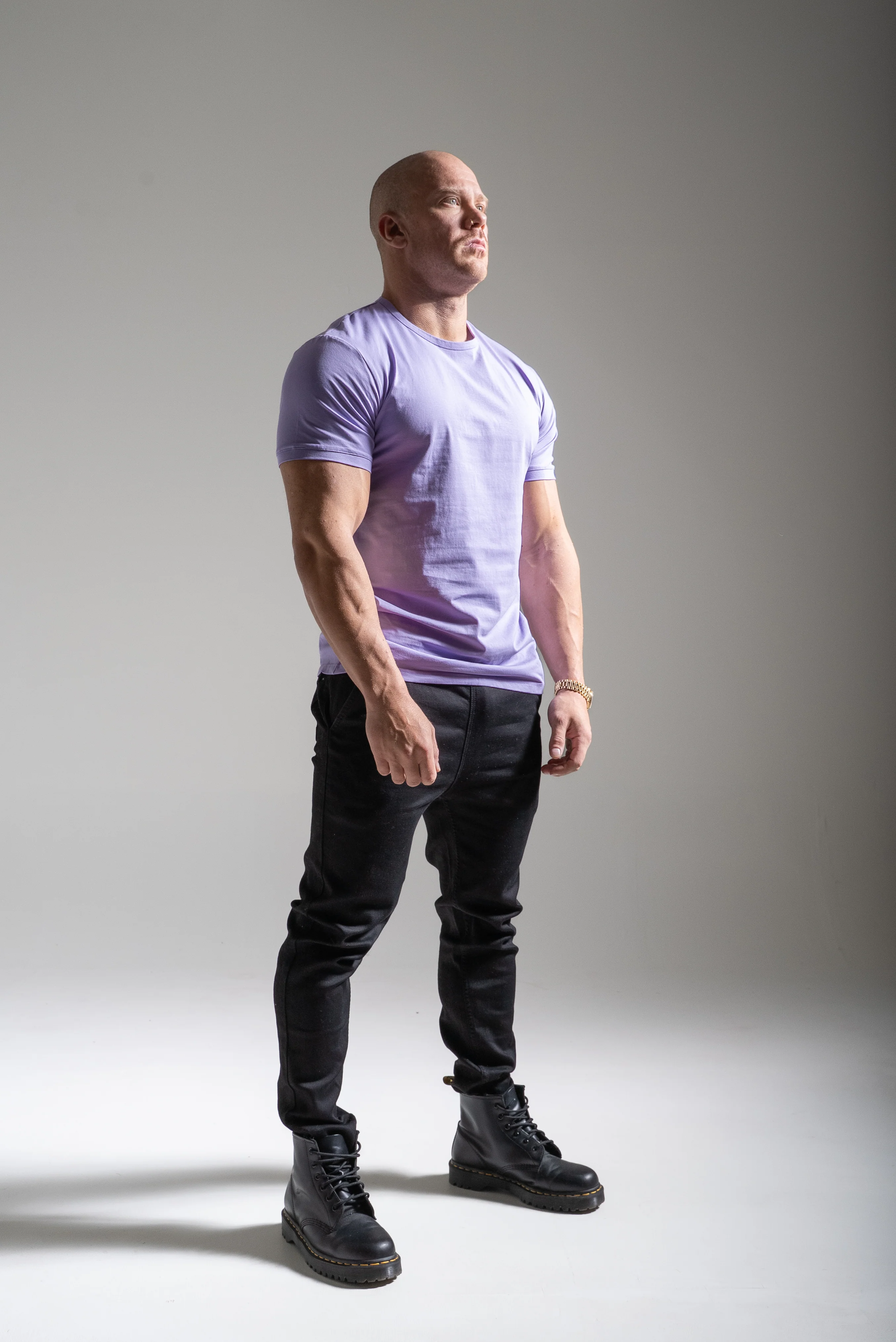 Miesten Basic o-neck t-paita laventeli - Image 3