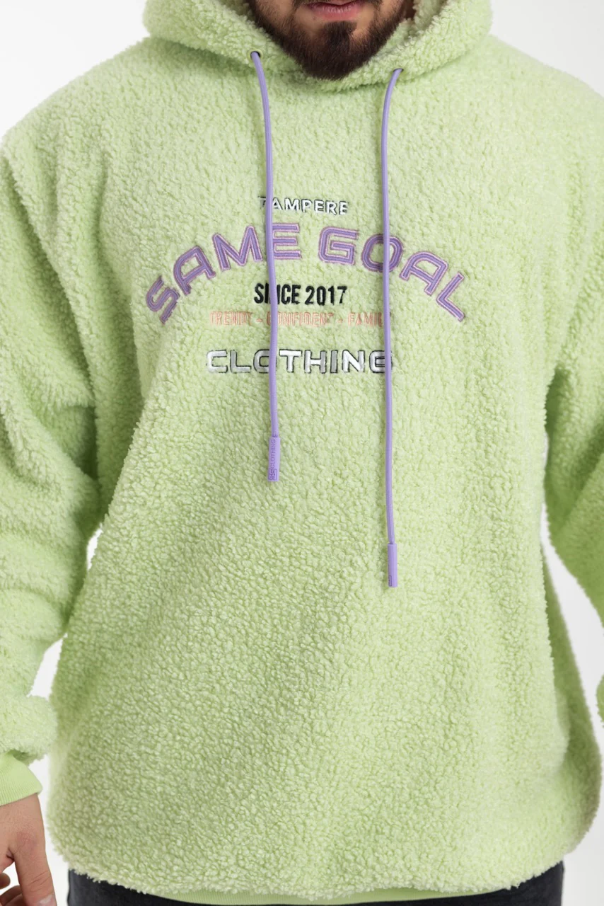 Oversize teddyhuppari lime - Image 3