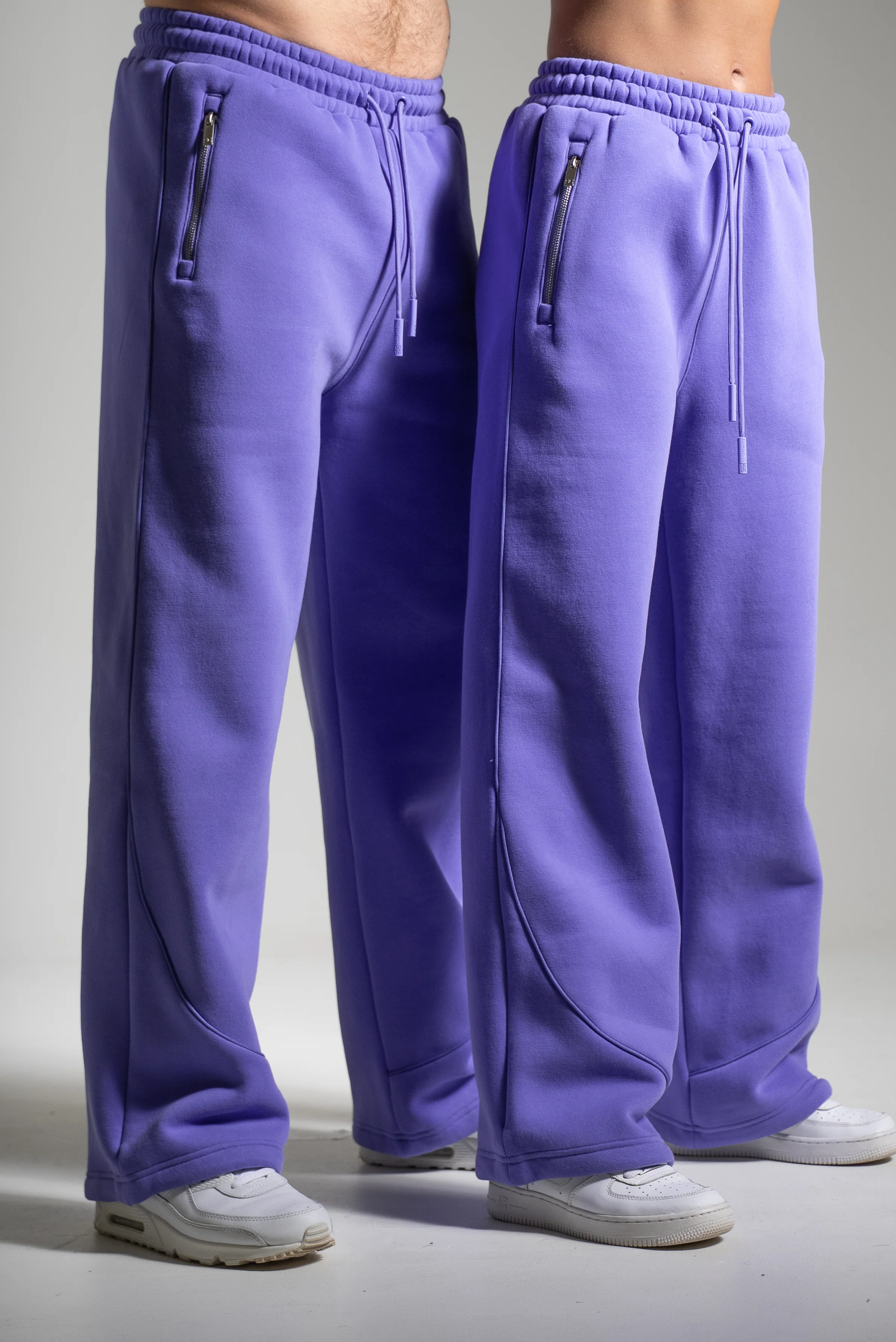 HEAVY zip housut lila
